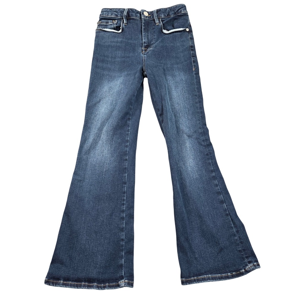 Frame Le One Crop Mini Boot Jeans Womens 1 Blue Hanbury Dark Wash Denim LOCMB630